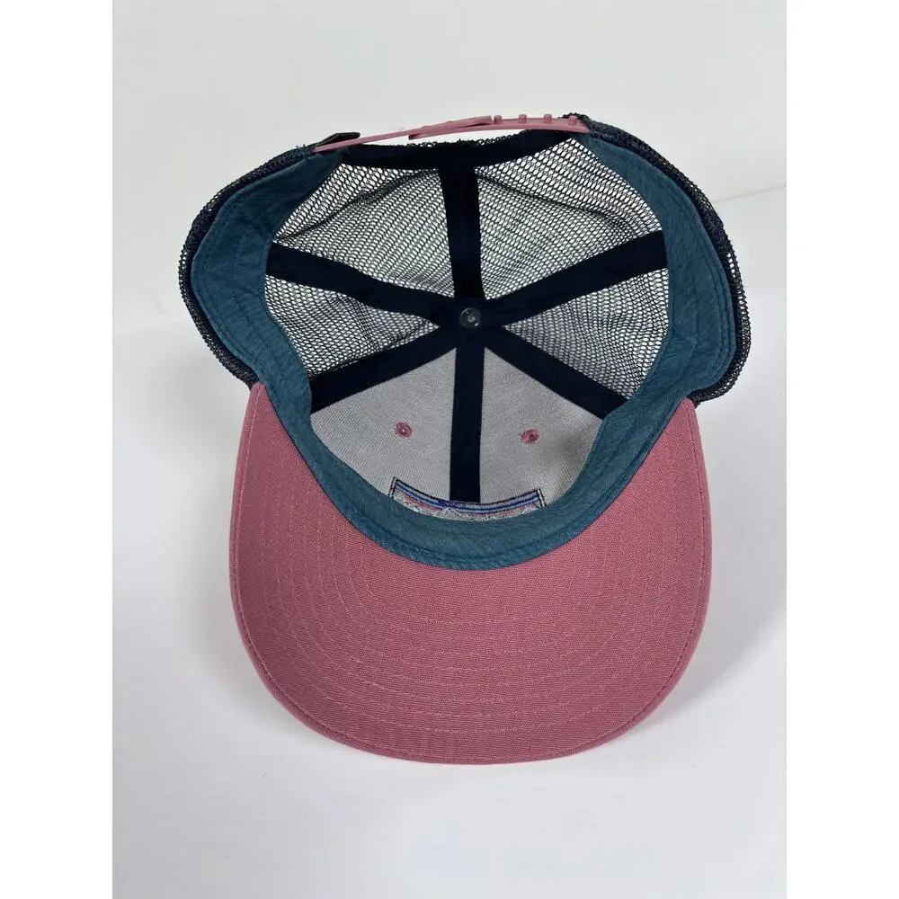 Patagonia P-6 Logo Trucker Hat Pink Navy Blue Mesh Back Snapback Patch